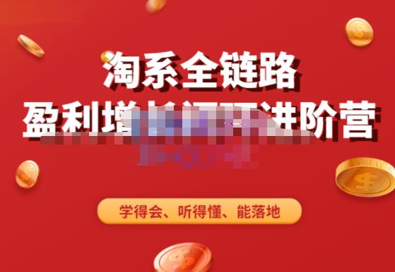 淘系全链路盈利增长闭环进阶营,融合全店动销,学得会、听得懂、能落地!