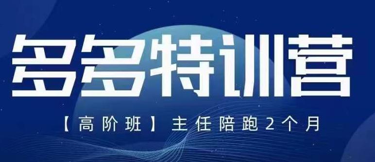 纪主任·5月最新多多特训营高阶班,玩法落地实操,多多全掌握