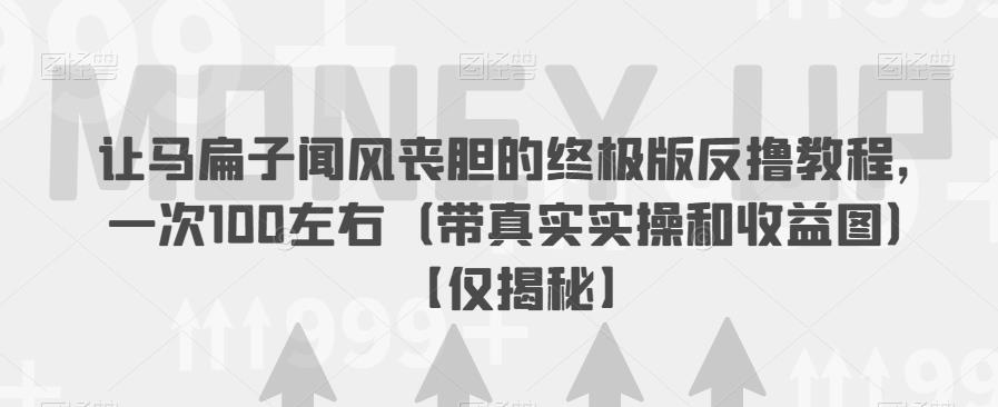 让马扁子闻风丧胆的终极版反撸教程,一次100左右(带真实实操和收益图)【仅揭秘】