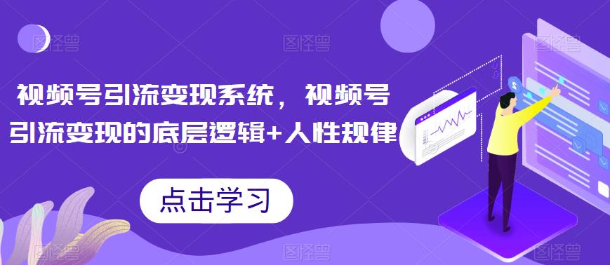 视频号引流变现系统,视频号引流变现的底层逻辑+人性规律