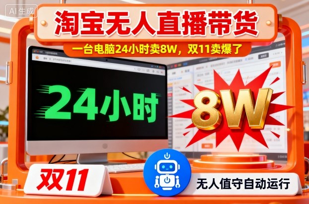 淘宝无人直播带货,一台电脑214小时卖8W,双11卖爆了【揭秘】插图 淘宝无人直播带货,一台电脑214小时卖8W,双11卖爆了【揭秘】