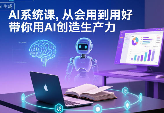 AI系统课,从会用到用好,带你用AI创造生产力插图 AI系统课,从会用到用好,带你用AI创造生产力
