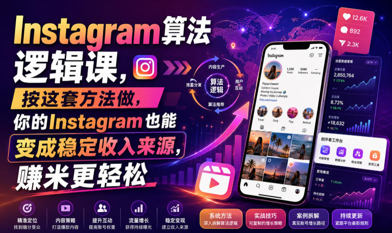 Instagram算法逻辑课,按这套方法做,你的Instagram也能变成稳定收入来源,賺米更轻松【原创双语字幕】插图 Instagram算法逻辑课,按这套方法做,你的Instagram也能变成稳定收入来源,賺米更轻松【原创双语字幕】