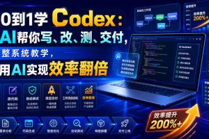 从0到1学Codex：让AI帮你写、改、测、交付，完整系统教学，利用AI实现效率翻倍