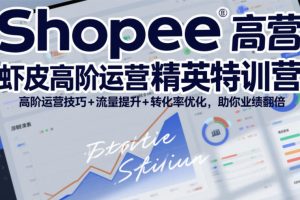 Shopee虾皮高阶运营精英特训营，高阶运营技巧+流量提升+转化率优化，助你业绩翻倍（更新26年7月）