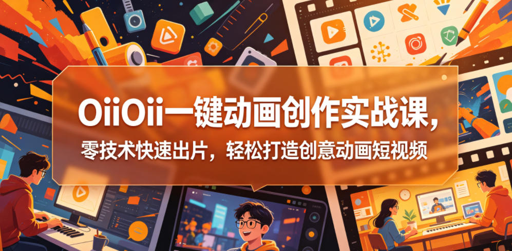 OiiOii一键动画创作实战课,零技术快速出片,轻松打造创意动画短视频插图 OiiOii一键动画创作实战课,零技术快速出片,轻松打造创意动画短视频