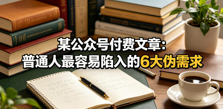 某公众号付费文章：普通人最容易陷入的6大伪需求