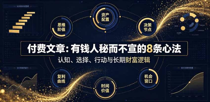 付费文章:有钱人秘而不宣的8条心法插图 付费文章:有钱人秘而不宣的8条心法