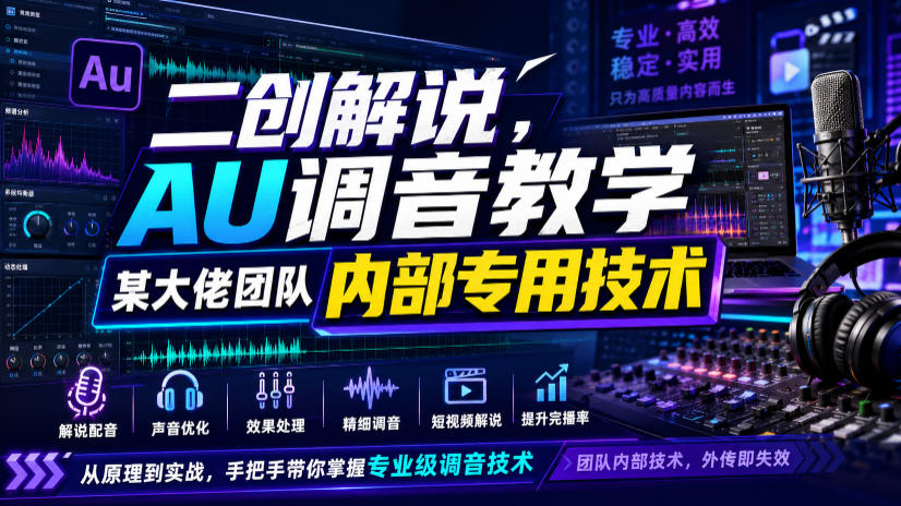 二创解说AU调音教学,某大佬团队内部专用技术插图 二创解说AU调音教学,某大佬团队内部专用技术