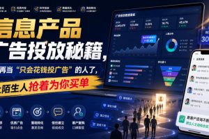 信息产品广告投放秘籍，别再当“只会花钱投广告”的人了，让陌生人抢着为你买单【原创双语字幕】