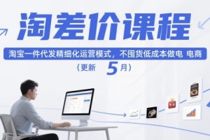 淘差价课程，淘宝一件代发精细化运营模式，不囤货低成本做电商（更新26年7月）