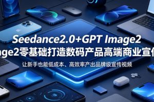 Seedance2.0+GPT Image2零基础打造数码产品高端商业宣传片，让新手也能低成本、高效率产出品牌级宣传视频