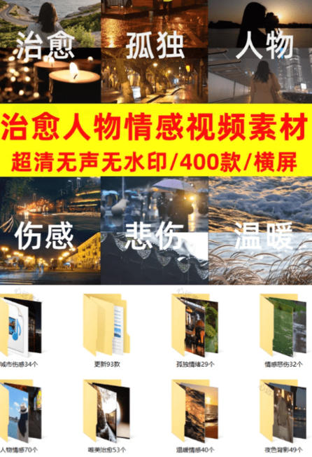 爆款短视频常用视频素材!抖音治愈伤感人物情感视频素材,400款合集,无声无水印,视频感氛围拉满插图1 爆款短视频常用视频素材!抖音治愈伤感人物情感视频素材,400款合集,无声无水印,视频感氛围拉满