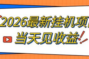 2026最新全自动挂G搬砖项目，单窗口30+，不吃电脑配置，能开机就能干，可长期做【揭秘】