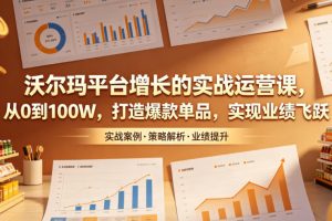 沃尔玛平台增长的实战运营课，从0到100W，打造爆款单品，实现业绩飞跃