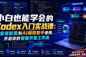 小白也能学会的Codex入门实战课：从安装配置到AI编程助手使用，开启你的智能开发工作流