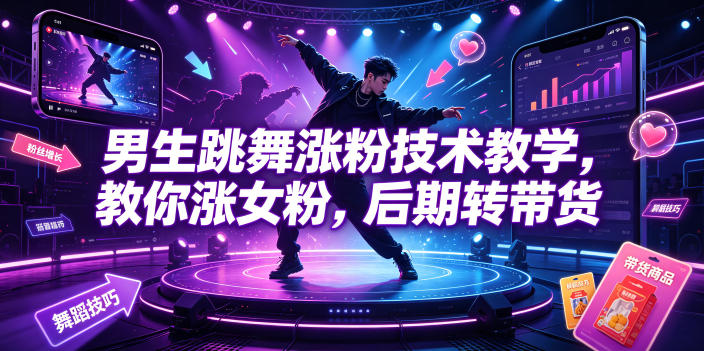男生跳舞涨粉技术教学,教你涨女粉,后期转带货插图 男生跳舞涨粉技术教学,教你涨女粉,后期转带货
