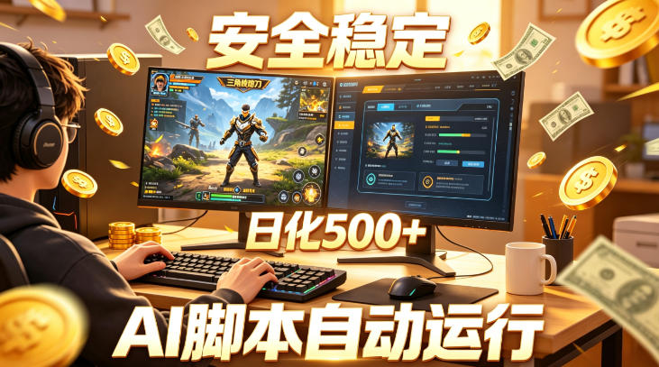 三角洲全自动挂G项目,AI脚本躺賺,日化500+,无需手动操作【揭秘】插图 三角洲全自动挂G项目,AI脚本躺賺,日化500+,无需手动操作【揭秘】