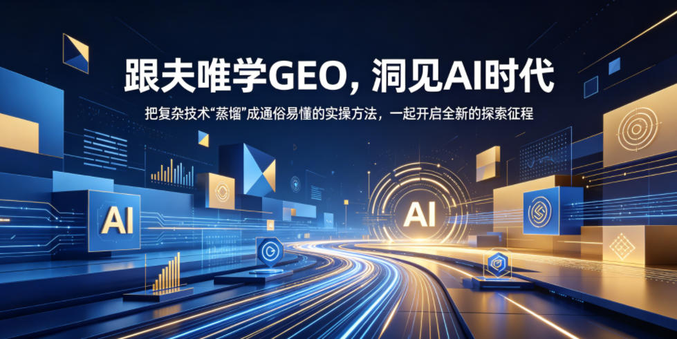 跟夫唯学GEO,洞见AI时代,把复杂技术“蒸馏”成通俗易懂的实操方法,一起开启全新的探索征程插图 跟夫唯学GEO,洞见AI时代,把复杂技术“蒸馏”成通俗易懂的实操方法,一起开启全新的探索征程