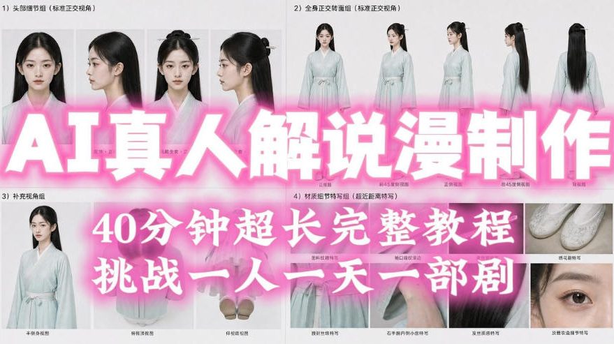 2026年AI真人解说漫剧自动批量化制作教程,40分钟超长完整,自动批量化制作,挑战一人一天一部剧!插图 2026年AI真人解说漫剧自动批量化制作教程,40分钟超长完整,自动批量化制作,挑战一人一天一部剧!